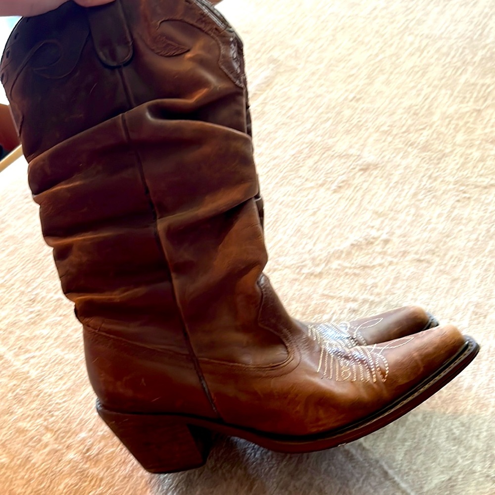 Steve Madden Brown Cowboy Boots Size 8W